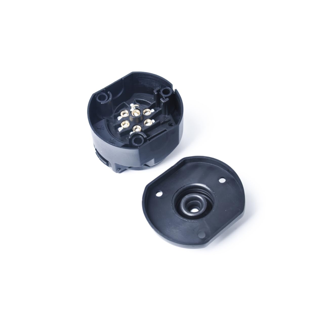 Amosfun 7 Piezas 7 de conexión para Remolque de Remolque Enchufe de de 7 Pines Enchufe de 7 Pines de 12v Black