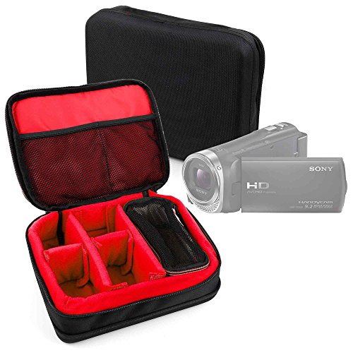 DURAGADGET Red EVA Case - Compatible with Sony HDR-CX330 | HDR-CX405 | HDR-CX625B | HDR-MV1B | HDR-PJ240 | HDR-PJ275 | HDR-PJ330 | HDR-PJ340 | HDR-PJ410 | HDR-PJ410 | HDR-PJ540 & HDR-PJ810