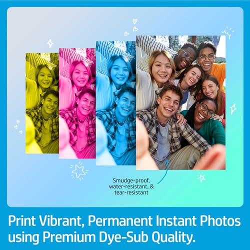 HP Sprocket Studio Plus 4x6 Wireless Instant Photo Printer, 10 Sheets + Cartridge, Wi-Fi, Premium Dye Sublimation, Compact Home Use, Prints Vibrant Color Pictures, Editing App for Creative Photos