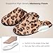 Snug Leaves Women's Fuzzy Scuff Slippers Soft Comfy Memory Foam Non-slip Indoor House Shoes (Cheetah Brown, Size 7-8)