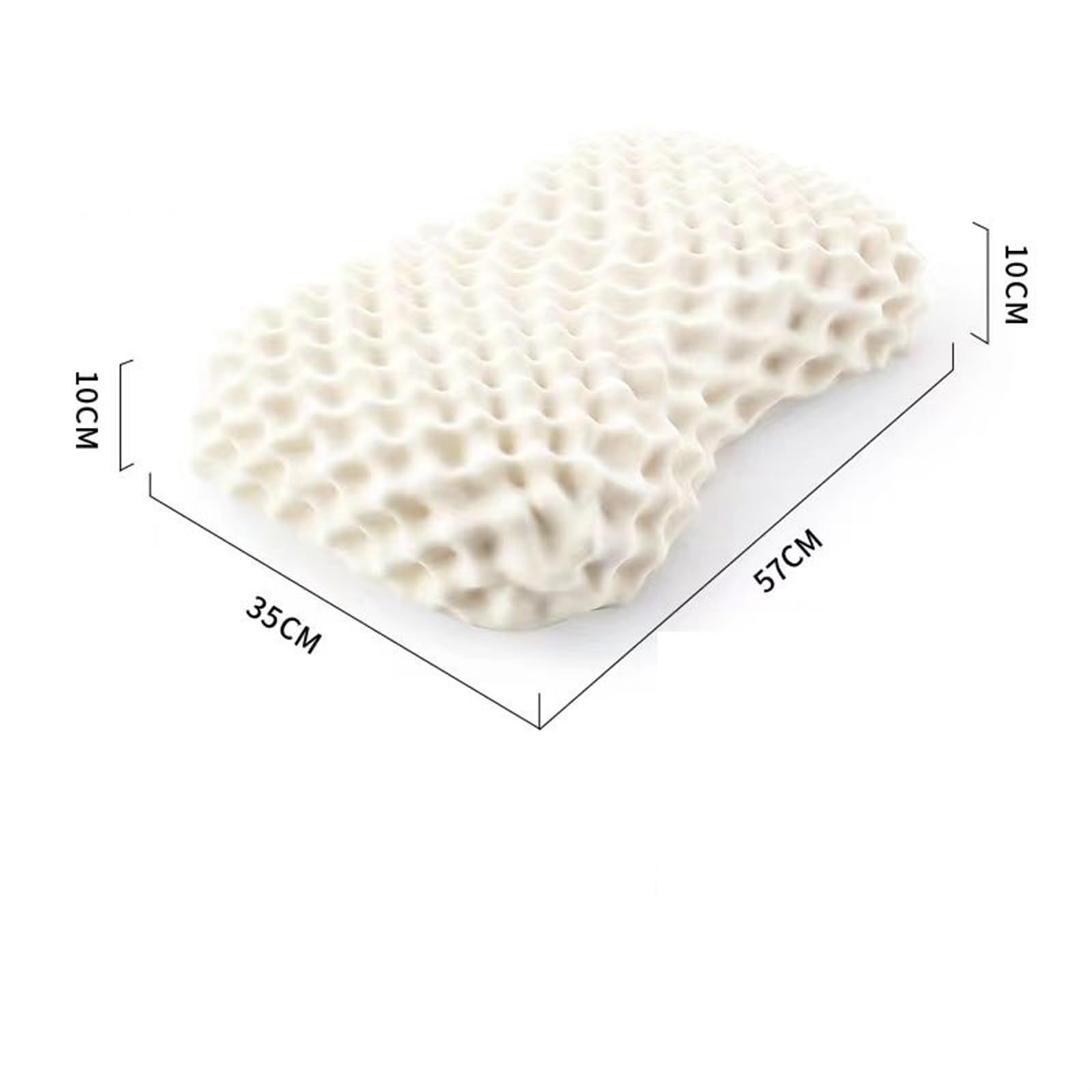 Almohada Cervicales Y Cuello Almohada ortopédica de látex, Almohada de Masaje con Memoria for el Dolor de Cuello Cervical for Dormir Almohada Cervical(Plane Pillow)