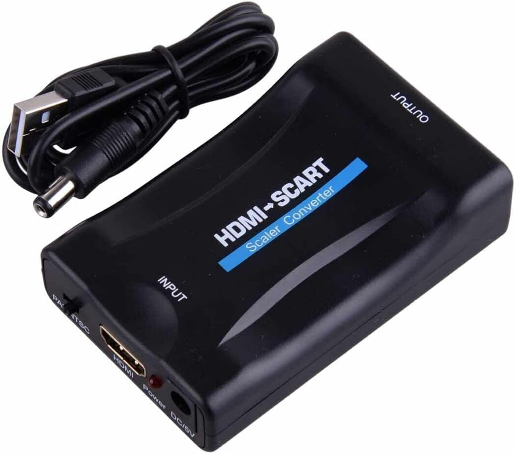 Scart / HDMI 1080p AV Adapter With USB Cable