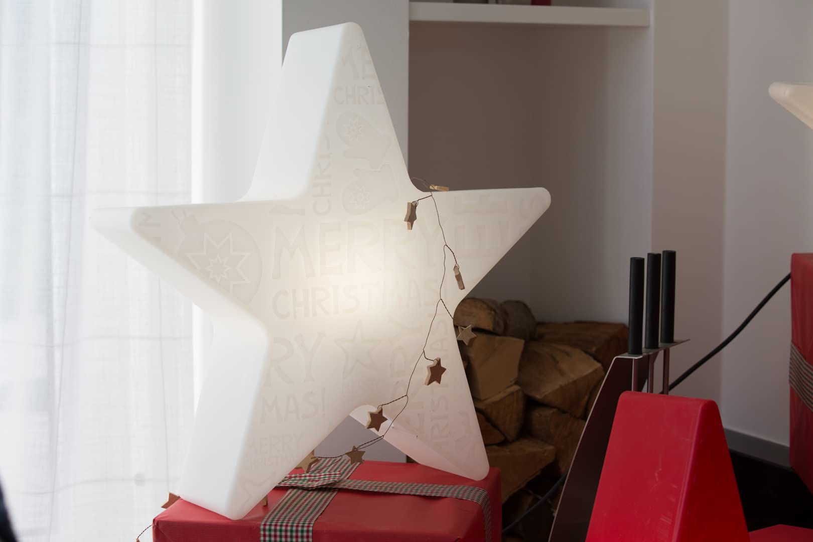 Decorazione natalizia, Merry Christmas, bianco 6W