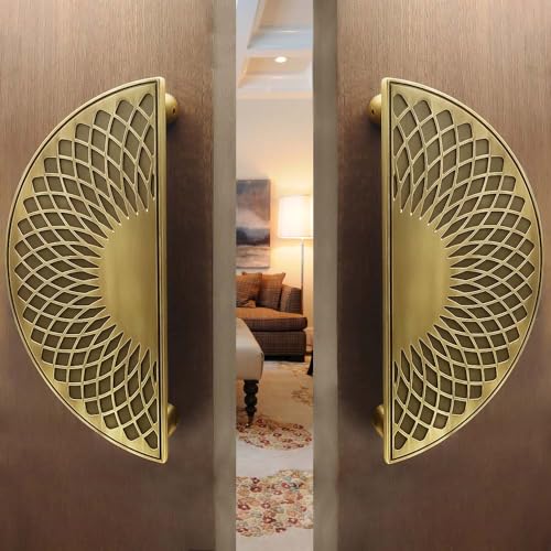 Antique Brass Door Handle – Durable Zinc Alloy Pull -15