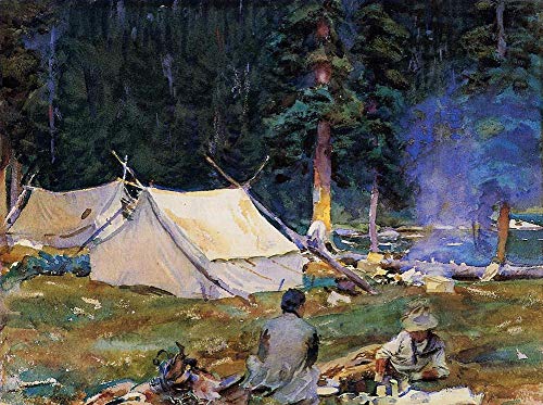 Peinture Camping au lac OHara par John Singer Sargent reproduction huile sur toile fait main