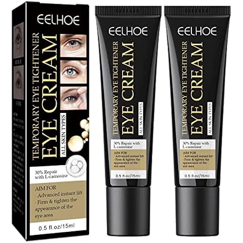 2PCS Instant Firming Eye Cream, Temporary Eye Tightening Eye Cream, Eye Cream Lifting Eye Bags Fade Dark Circles Fine Lines Eye Serum Eye Creams For Men Wonmen, Tightens Delicate Skin Under Cover