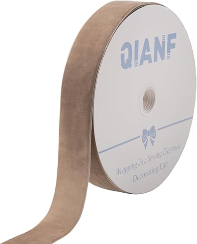 Miniatura 70 de Cinta de terciopelo caqui vintage, 3/8 pulgadas x 25 yardas 143-caqui,003-negro,045-rojo,159-verde musgo,165-Verde,180-Azul