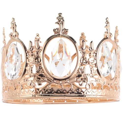 Lámpara de cristal estilo vintage con diseño de corona dorada Housoutil para pasillos