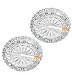 Set of 2 Epure 6 inch Round Decorative Glass Ashtray, Candy Dish, Coin Dish, Shallow bowl, (2)