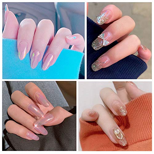 Künstliche Fingernägel, 4 Farben, lang, zum Aufdrücken, Sarg, Kunstnägel, Farbverlauf, Ballerina, Kunstnägel, für Frauen… – Bild 3