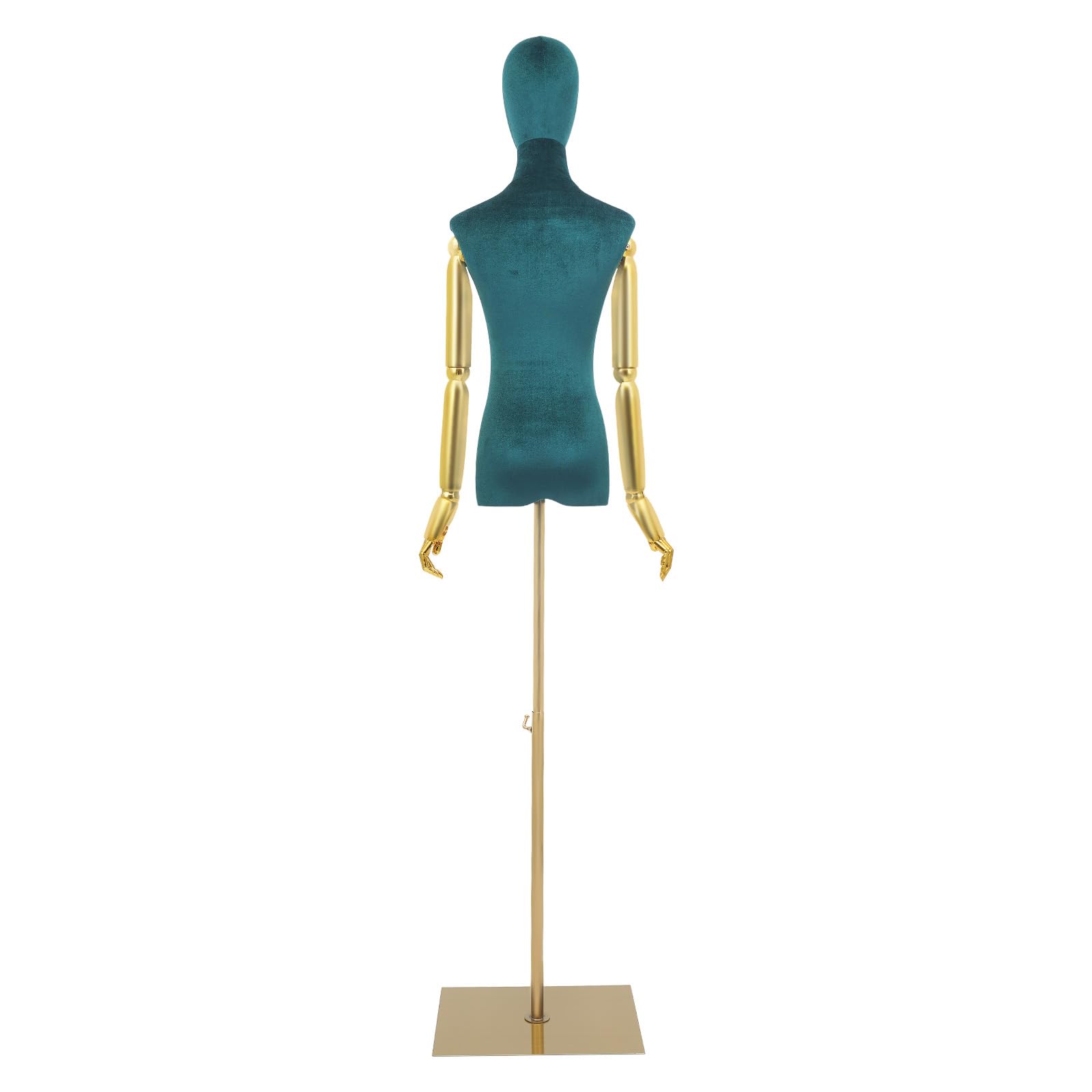 150-200cm Höheneinstellbar Weibliche Schaufensterpuppe kleiderpuppe Büste | Mannequin Torso Schaufensterpuppe Körper mit Armen & gusseiserner Basis, Schneiderbüste S 36cm, B 82cm, H 79cm, T 60cm