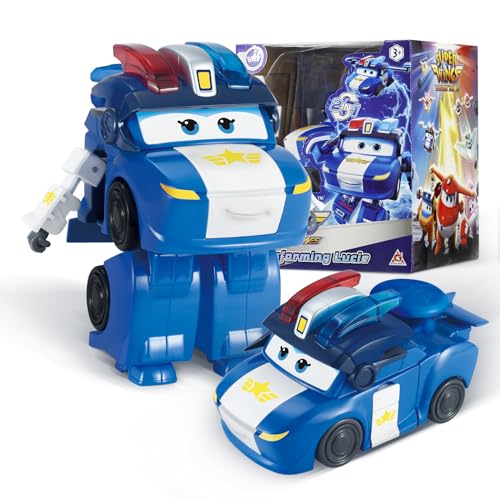 Super Wings Transformable Toys, 5 in Lucie Airplane Transforming Figures Toys, 2 in 1 Mode Rescue Bots Action Figure for 3-5 Year Old Boys Girls, Fun Plane Toy for Toddlers Kids Age 3 4 5 6 7 by Super Wings - Used condition - US$16.09
