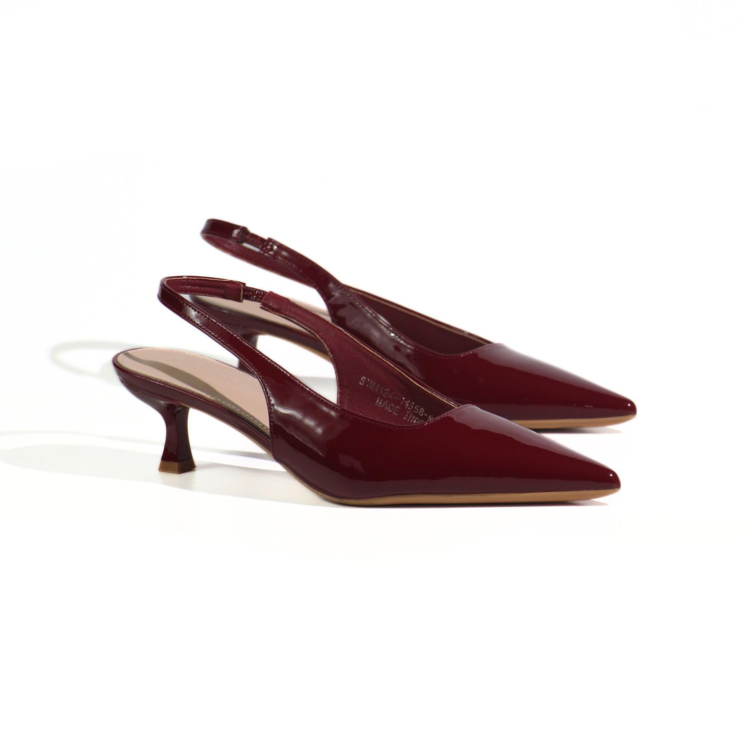 SD Felano Women's Kitten Heels - Premium Quality High Heels Pumps for Women, Comfortable Slip-On Dress Shoes with Cushioned Insole, Stylish Low Heels for Weddings, and Casual Wear 39 EU Maroon