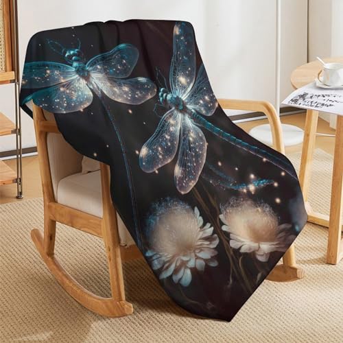 Couverture libellule flannel douce couverture chaude et confortable lavable - 7