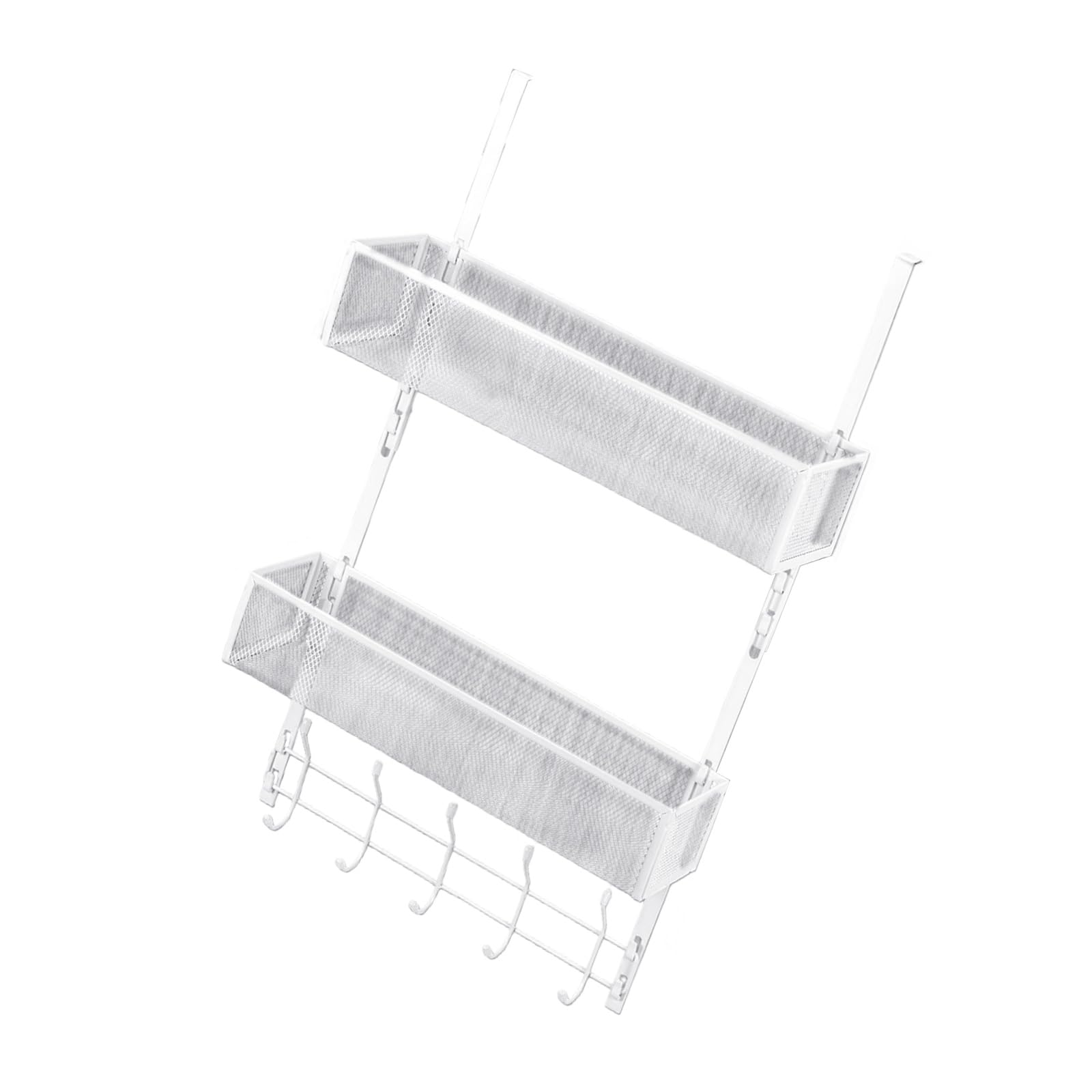 Panier de rangement suspendu en métal pour organisation de maison