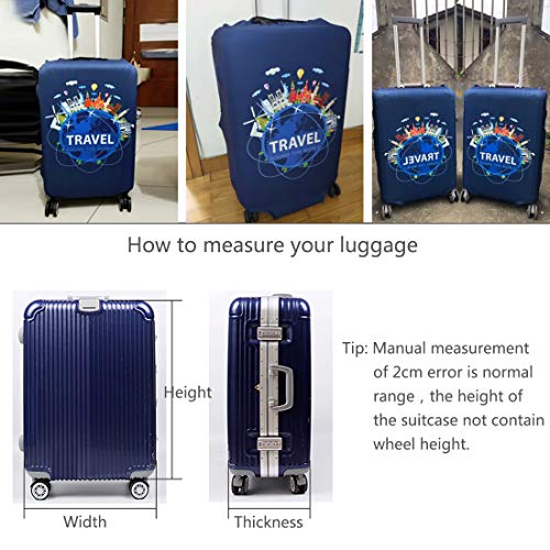 TRAVEL KIN Thickened Luggage Cover, 18/24/28/32 Inch Suitcase Spandex Protective Cover (XL-29-32 inch)3