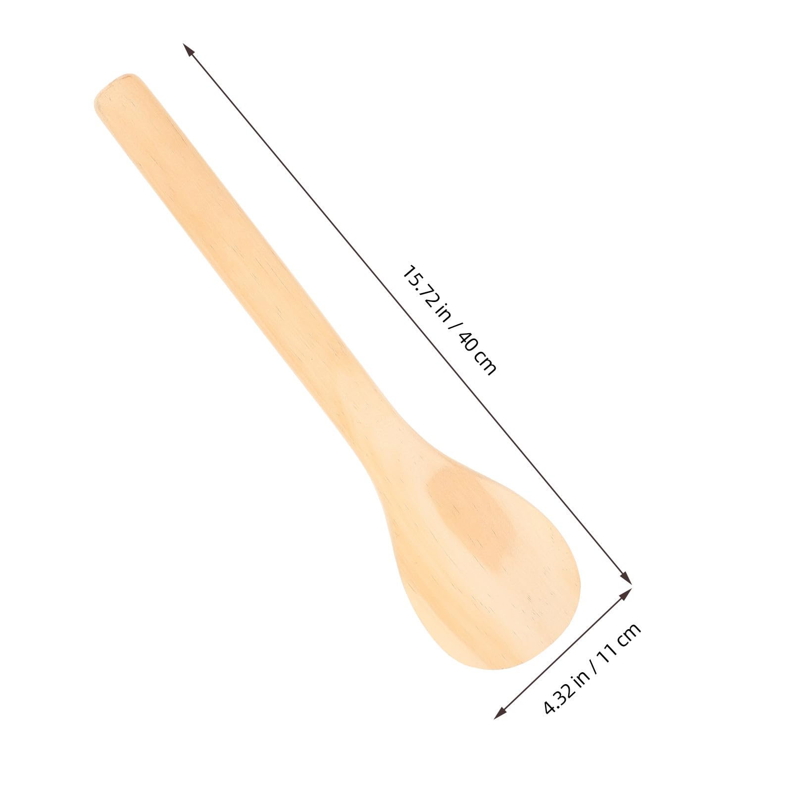 Didiseaon Spatola da Cucina in Legno 40 Cm, Cucchiaio da Cucina Rotondo per Riso, Paletta per Alimenti Resistente ai Graffi per Uso Domestico e Preparazione Sushi
