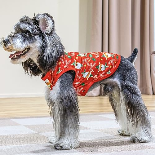 Image of CuteBone Dog Shirts 2-Pack Soft Pet Clothes Breathable Summer Vest for Small Puppy and Stretchy Cat Apparel