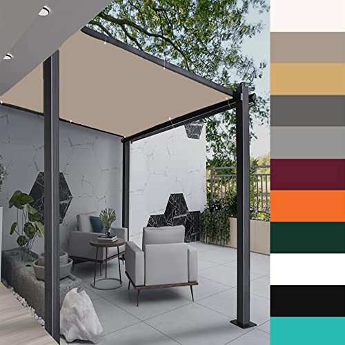 Voile d'ombrage rectangulaire anti-UV et résistant aux intempéries