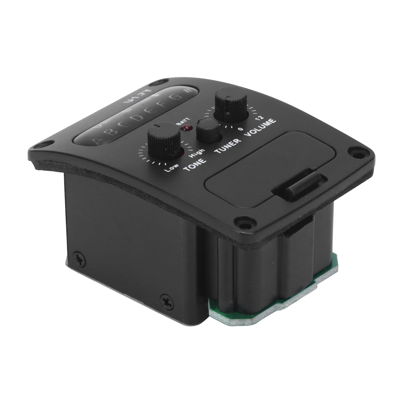 Generic Pickup per Ukulele con Funzione Accordatore per Chitarristi Acustici, Pickup per Chitarra U1.7T di Alta qualità per Miglioramento del Tono della Chitarra, Metallo e Materiale Plastico (BLACK)