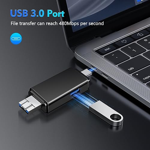 Image of Kinsound 6 in 1 SD & TF Card Reader with Type-C, USB & Micro USB Ports, Portable Memory Card Reader Compatible with TF, SD, SDHC, SDXC, MMC, RS-MMC, Micro SDXC for Computer & Android Phone