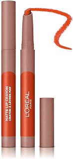 L'Oreal Paris Infallible Very Matte Lip Crayon Lipstick, Smudge Proof, Orange Lipstick, 106 Mon Cinnamon