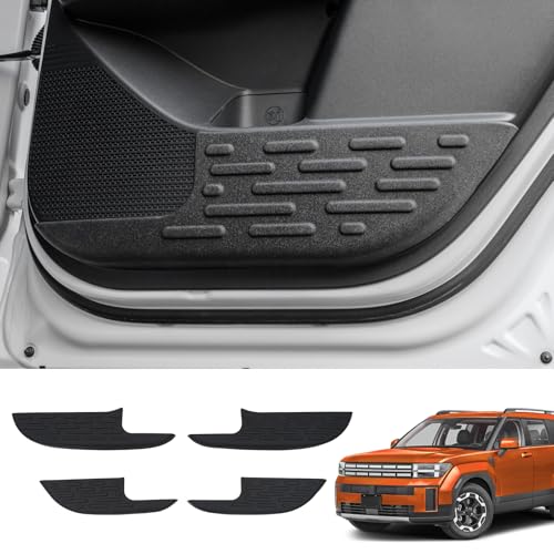 Tecbaba Car Door Anti Kick Pads Compatible with 2024-2026 Hyundai Santa Fe Interior Door Protectors Door Scuff Plates Kick Plates for 2025 Santa Fe Accessories