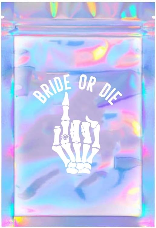 TyM - Bolsas de kit de resaca impresas para novias o troqueladas (6 x 8 pulgadas), 10 unidades de suministros de despedida de soltera para fiesta de