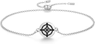 Mo No Yo 925 Sterling Silver Adjustable Link Bracelet for Women Fine Jewelry Totem Symbol Emblem Spiritual Sigil