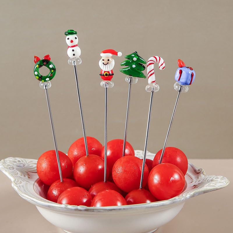 クリスマス フルーツフォークプレゼント♡ガラス煌めく冬のモチーフ