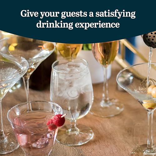 Libbey Entertaining Essentials Stemmed Water Glasses, Clear Multi-Purpose Water Goblet Set of 6, Dishwasher Safe 16 oz Goblet Glasses for Parties by Libbey - Image 4