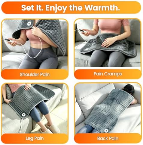 17x33" Heating Pad for Back Neck Shoulders Electric Heating Pad for Period — 사진 6