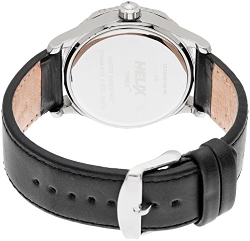 Image of TIMEX Leather Helix Raptor Water Resistant Analog Black Dial Men's Watch - Ti016Hg0000