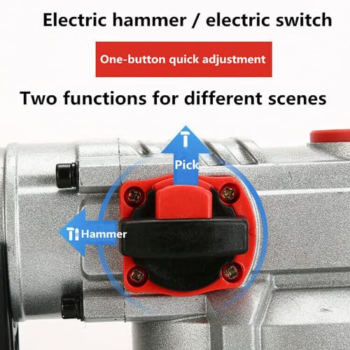 Bohrhammer, Professional Bohrhammer, 2200W Bohrmaschine Bohrhammer Elektrischer Hammer Schlagbohrer Mit Koffer, 50 Hz 0… – Bild 3