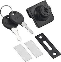 Vista 2 de Paquete de 4 cerraduras de gabinete de aleación de zinc de doble vidrio con 2 llaves iguales para puertas de vidrio 407 de 0.177-0.315 in