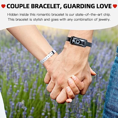 Long Distance Touch Bracelets Set Of 2 - Lovers Are Closer Than Ever, Remote Smart Connection Love Bracelet, No Matter Where They Are/Send Sos Sms ,For Couples Lovers Family Friends, Cheap Relationship Couples Gifts Gold #TOP3