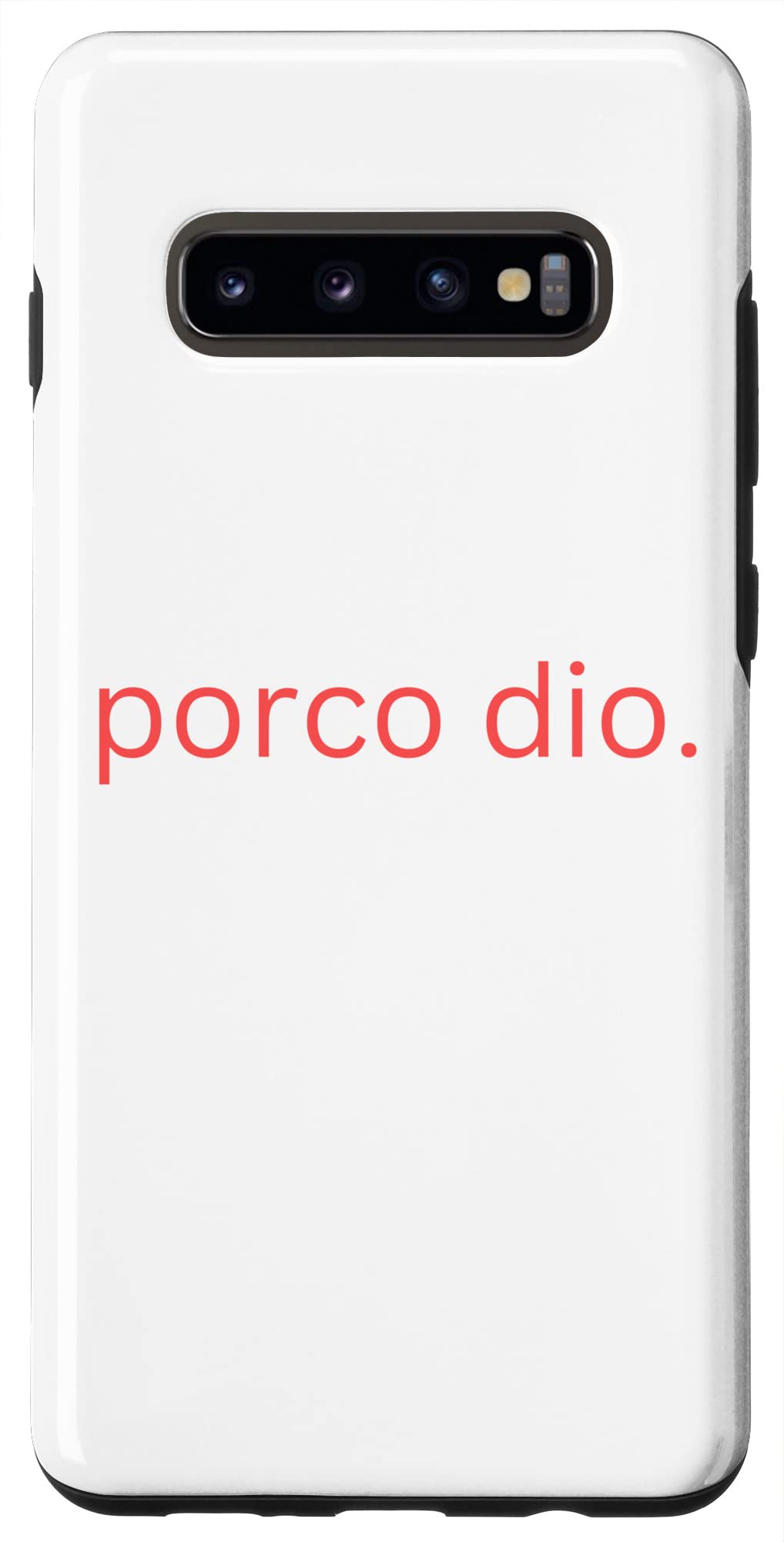 Galaxy S10+ Porco dio semplice essenziale minimalista Porcoddio rosso Case