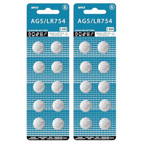 Batería botón alcalina LR754 AG5 SR754 10 unidades miniatura 1