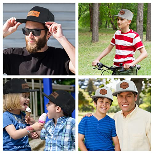 Personalized Baseball Caps With Name For Boys Girls, Custom Name Kids Hats For Toddler, Adjustable Snapback Truck Caps For Infant Baby Boys Baby Girls Men Women Adults, With Leather Patch #TOP5