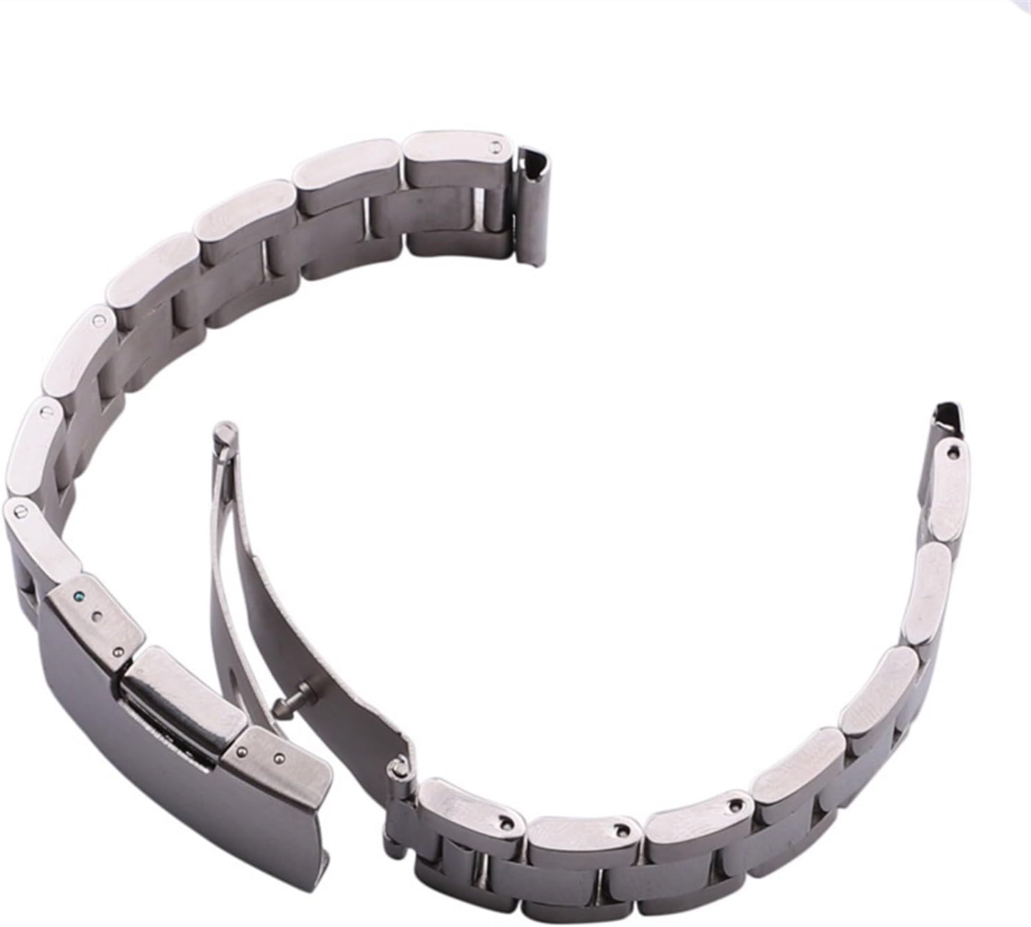 Stainless Steel Strap 18mm-30mm Folding Buckle Watch Band Unisex Compatible With Traditional Or Smart Watches