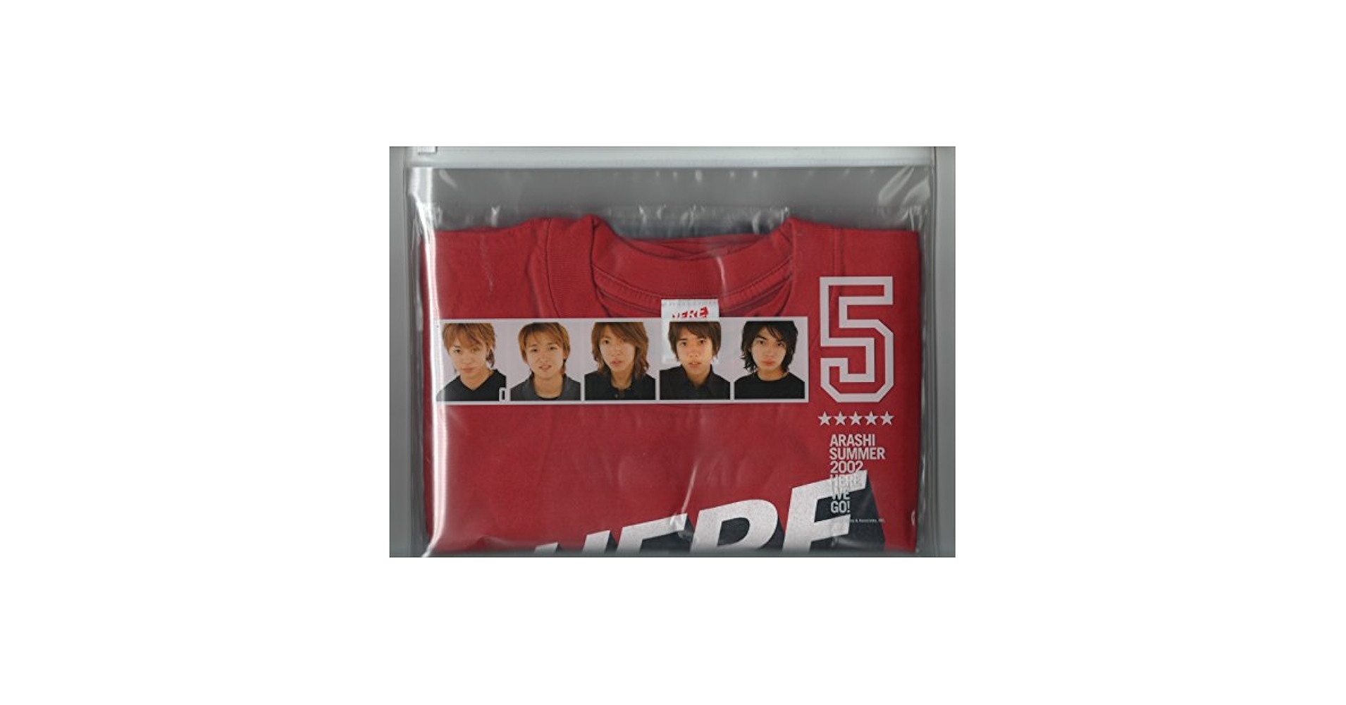 嵐 - 嵐　HERE WE GO Tｼｬﾂ 2002　ライブ　グッズ 並品☆2002 初期 嵐 ARASHI HERE WE GO プリント Tシャツ - メルカリ