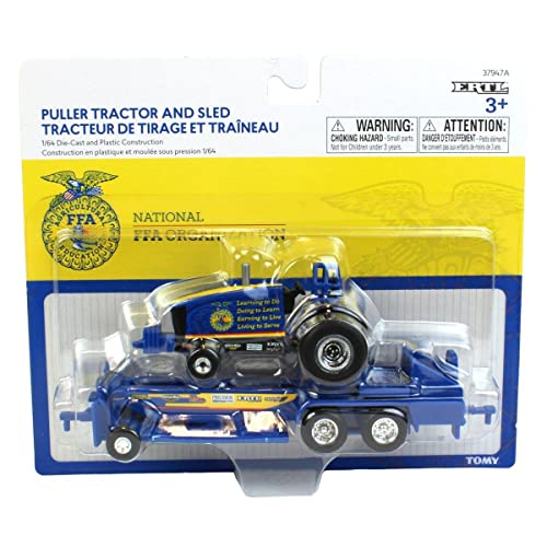 Ertl Set Of 2 1/64 Ffa Die-Cast Pulling Tractors & Sleds 37480 #TOP2