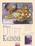 Duftkalender 2024. Hochwertiger Wandkalender mit zauberhaften Blumen-, Kräuter- und Früchtearrangements und wissenswerten Inforamtionen. Besonderer Kalender 2024 mit zarten Düften. 30x39 cm.
