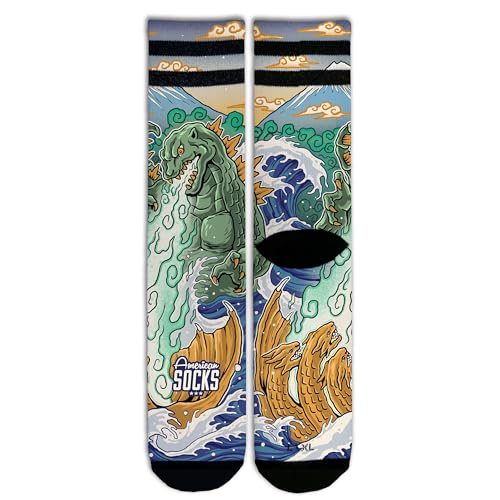 American Socks Freizeitsocke, Kaiju King, L/XL