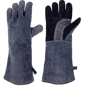 Animal Handling Gloves,Snake Handling Gloves Bite Proof,Reinforced Leather,Multipurpose Pet Glove for Cat Bird Snake Parrot Lizard Wild Animals Reptiles