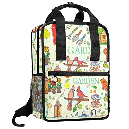 Sacs à dos pour garçons avec bretelles réglables et motif végétal unique