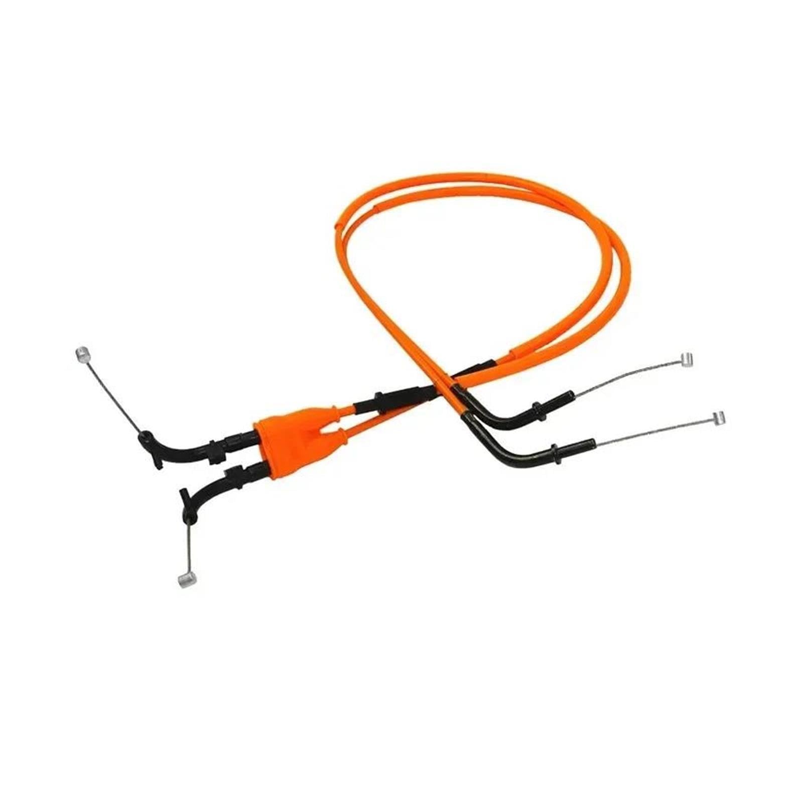 Cavo Acceleratore In Acciaio Per Kawasaki Z1000 2007 2008 2009 (2 Pezzi)(Orange)