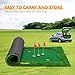BKNROIHB Golf Putting Green Mat Turf, 3 Holes, Flags, and Cups for Indoor Outdoor Practice(10x5 FT)