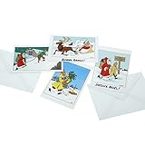 Date de parution: 2017 Set de 10 Cartes postales Noel et Jour de l\'An Tintin 31306 (15x10cm)