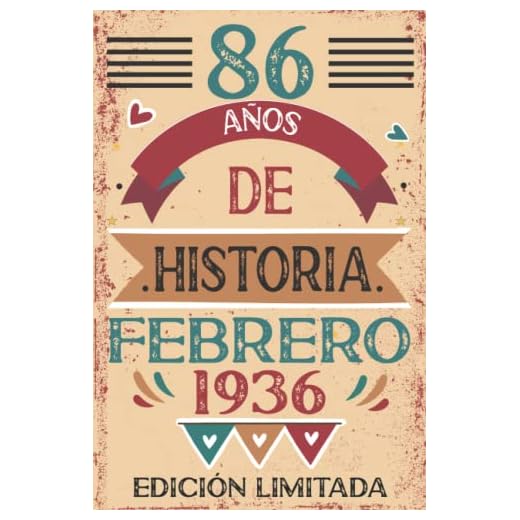 86 Años De Historia Febrero 1936: 86 años. Libro de visitas, cuaderno, 110 páginas de felicitaciones, idea de regalo, regalo Para la esposa, novia, mujer, La madre